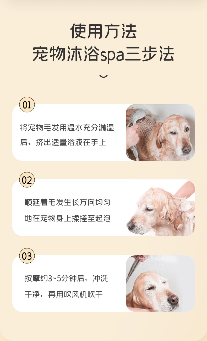 寵物必須使用寵物專用沐浴露！！